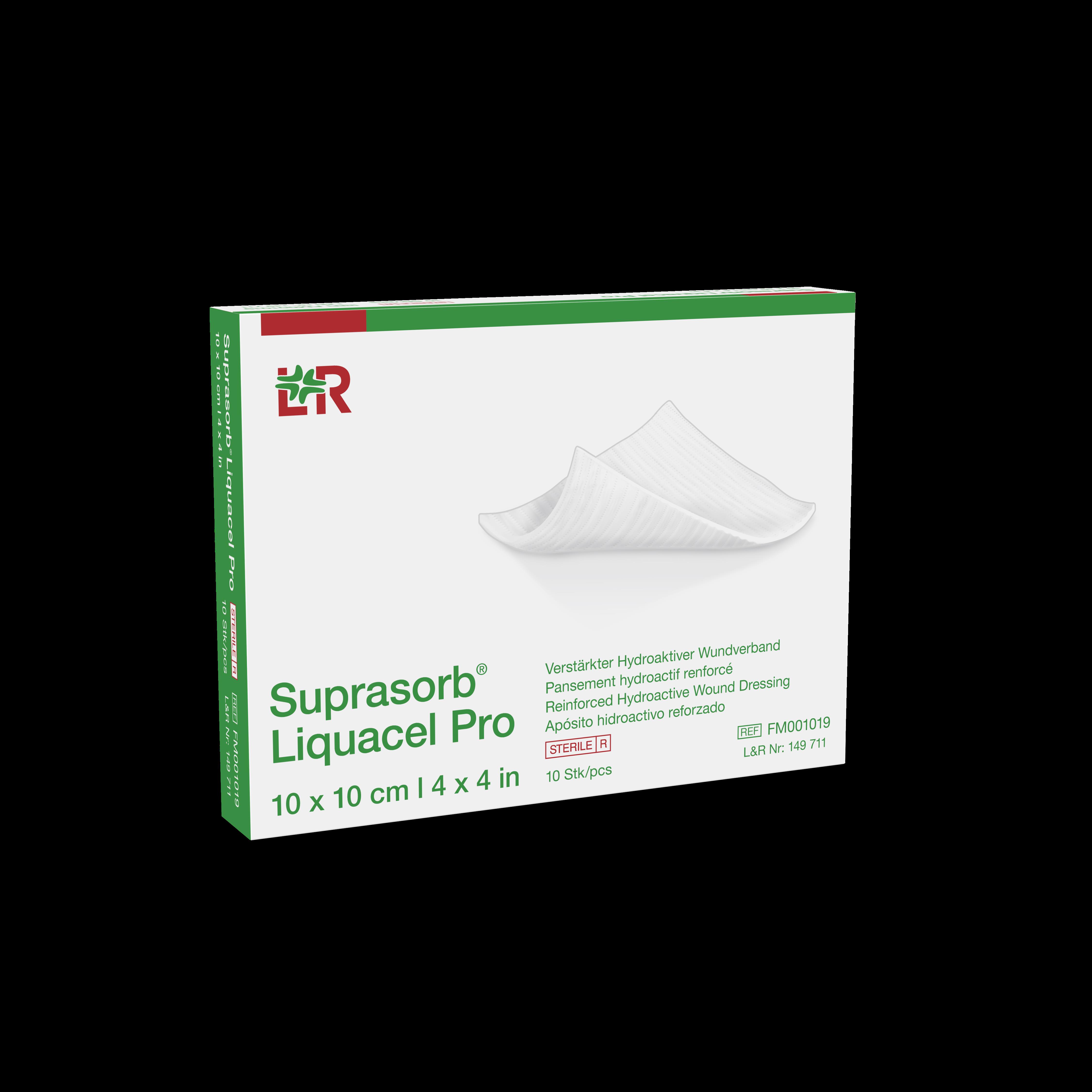 SPECIALITY MATERIALS AND FIBRE Suprasorb Liquacel Pro steril, 10x10cm, 10 Stück