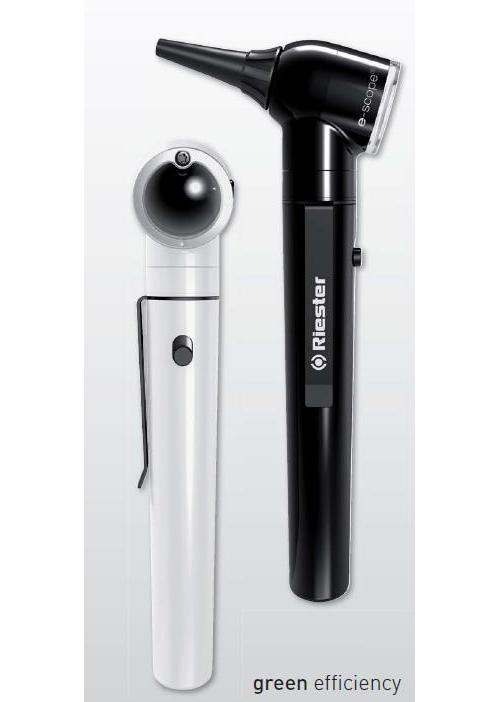 RIESTER e-scope F.O. Otoskop LED 3,7V schwarz, im Kunststoff-Etui