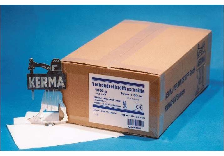 Verbandzellstoff 10kg hochgebleicht 30x30cm geschnitten