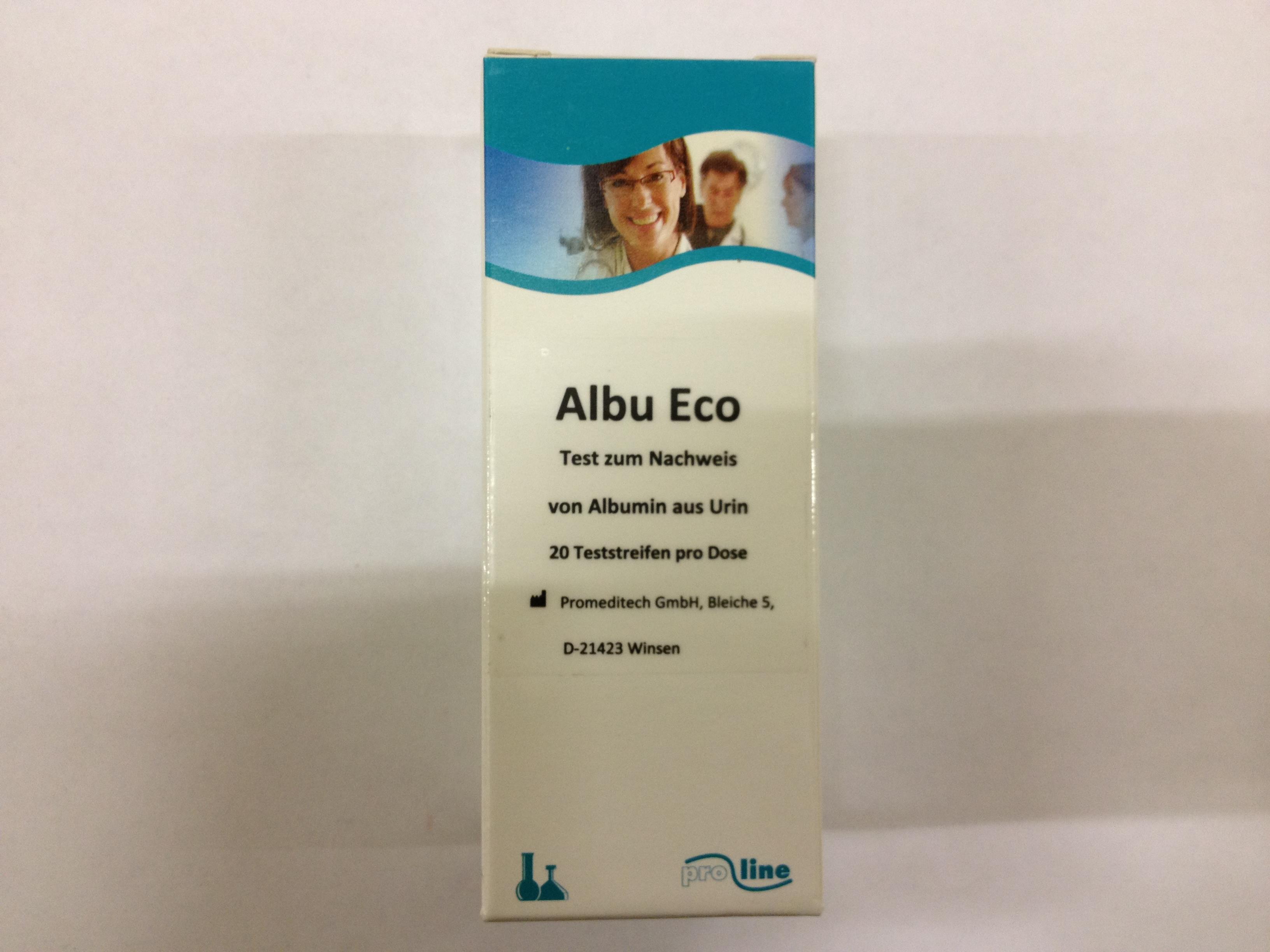WERNER ProLine Albu Eco Teststreifen AP 20 zum Nachweis von Albumin im Urin