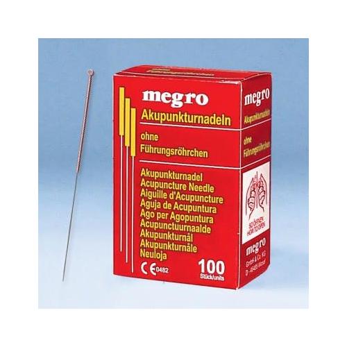 Megro Akupunkturnadeln Type A1 AP 100 0,20x15mm mit Kupfergriff, o. FR