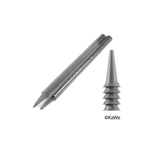 KIRCHNER & WILHELM (KIRC) Einweg-Ohrtips 4,0mm anthrazit PK 100, gesteckt gepackt