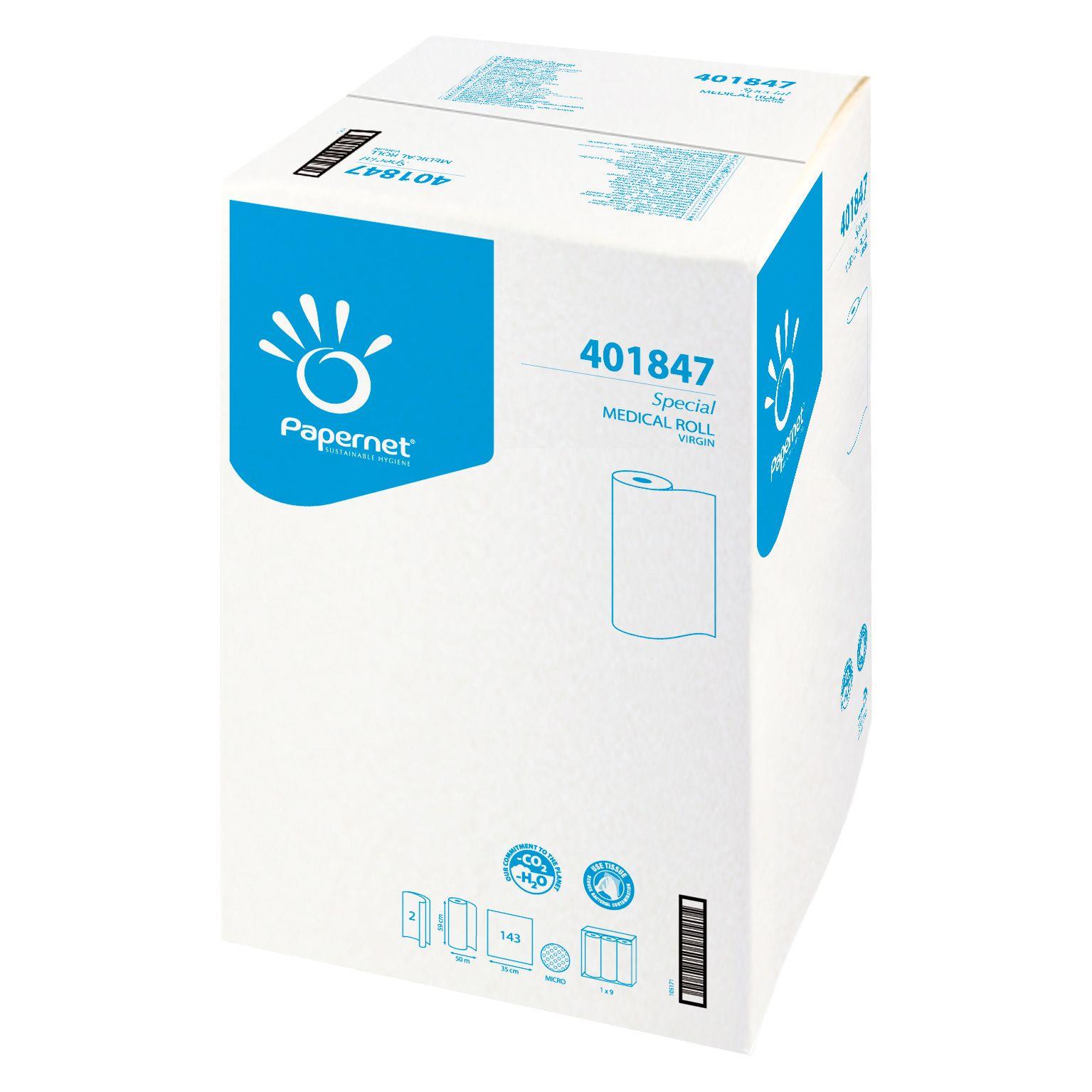 WERRA PAPIER WERNSHAUSEN GMBH Papernet Special Ärzterollen AP 9 59cmx50m, 2-lg.weiß, perforiert