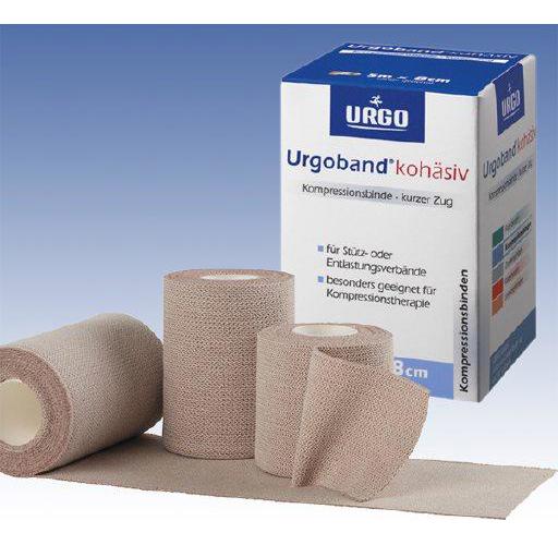 Urgoband kohäsiv 5m x 6cm hautf. selbsthaft. Textilelast. Kurzzugb.
