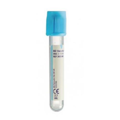 BD Vacutainer Natrium-Citrat 2,7ml PK 100 75x13mm, Hemogard-Verschluss