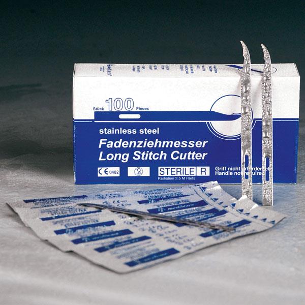 Mediware Fadenziehmesser AP 100 Edelstahl, lange Form 110mm