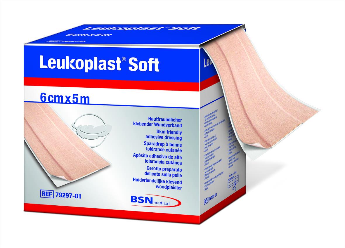 BSN medical GmbH Leukoplast Soft 8cm x 5m hautfreundliches Wundpflaster - Bild 2