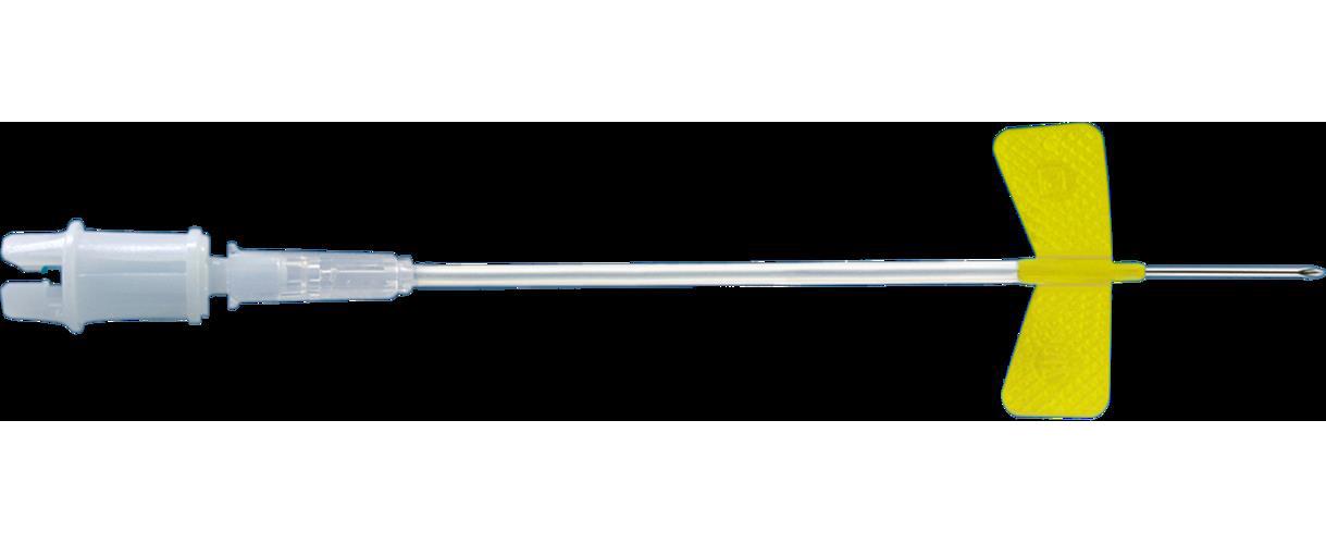 Multifly-Kanülen Nr.1 gelb 20G AP 120 0,9x19mm, mit kurzem Schlauch