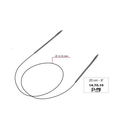 Aurikolar Reko Fixierdraht mit Nadeln PK 20 0,15x150mm