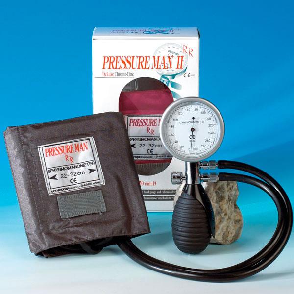 servoprax GmbH Pressure Man II Chrome Line blau 2-Schlauch Blutdruckmessgerät