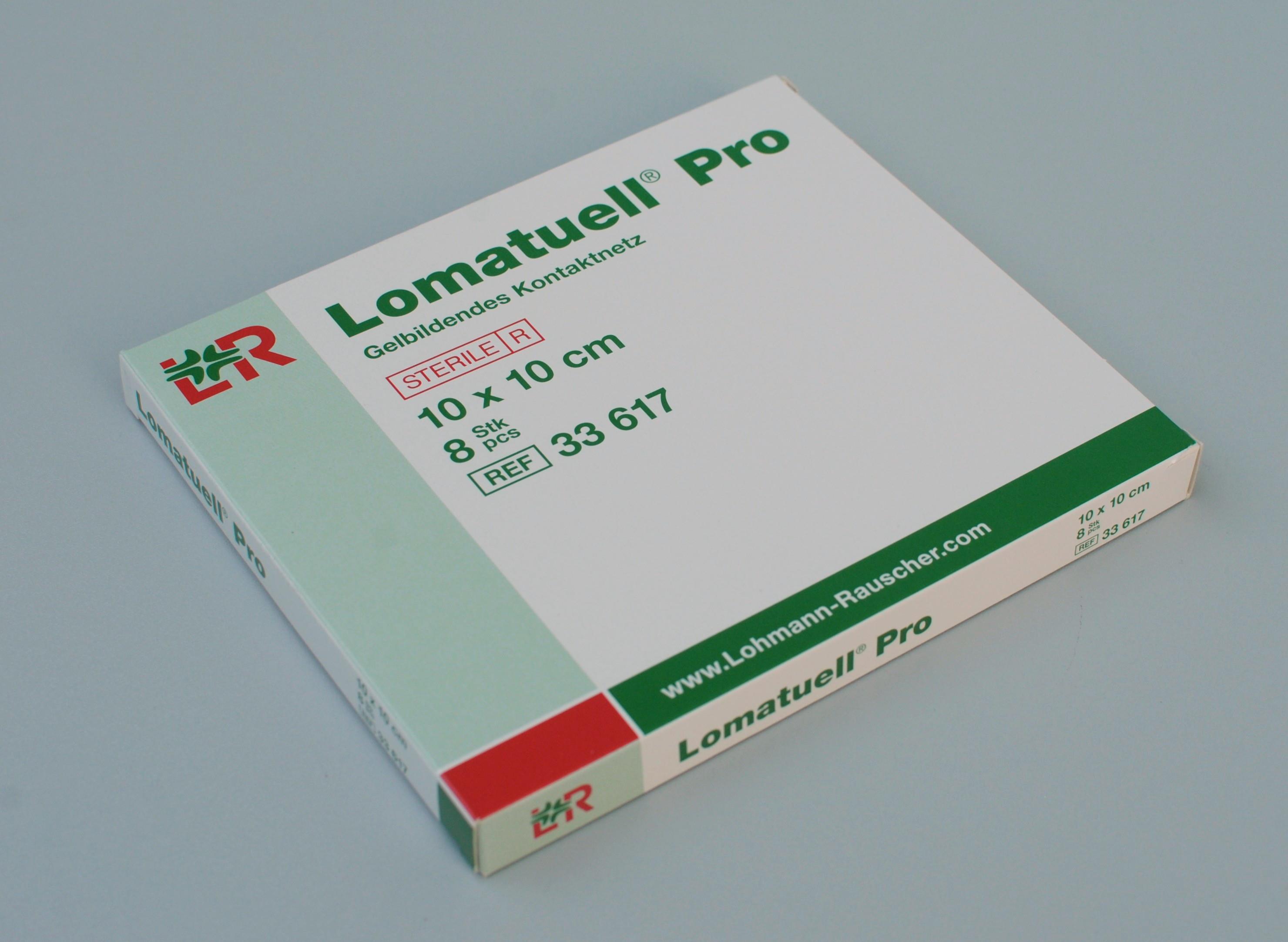 Lomatuell Pro gelbildendes Kontaktnetz steril, 10x10cm, 8 Stück