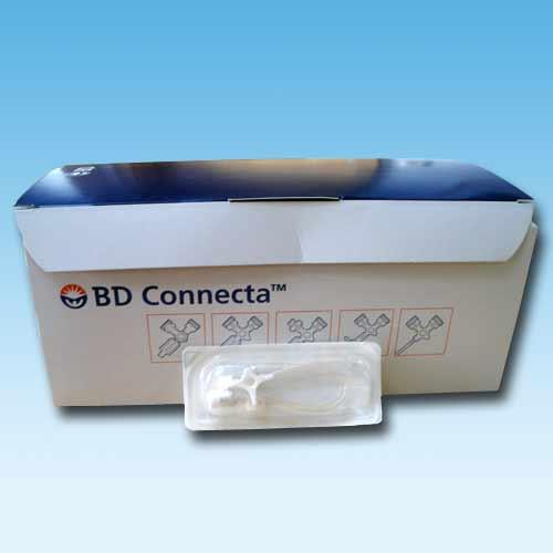 BD Connecta Plus3 3-Wege-Hähne weiß AP 50 m. Verlängerungsschlauch 10cm