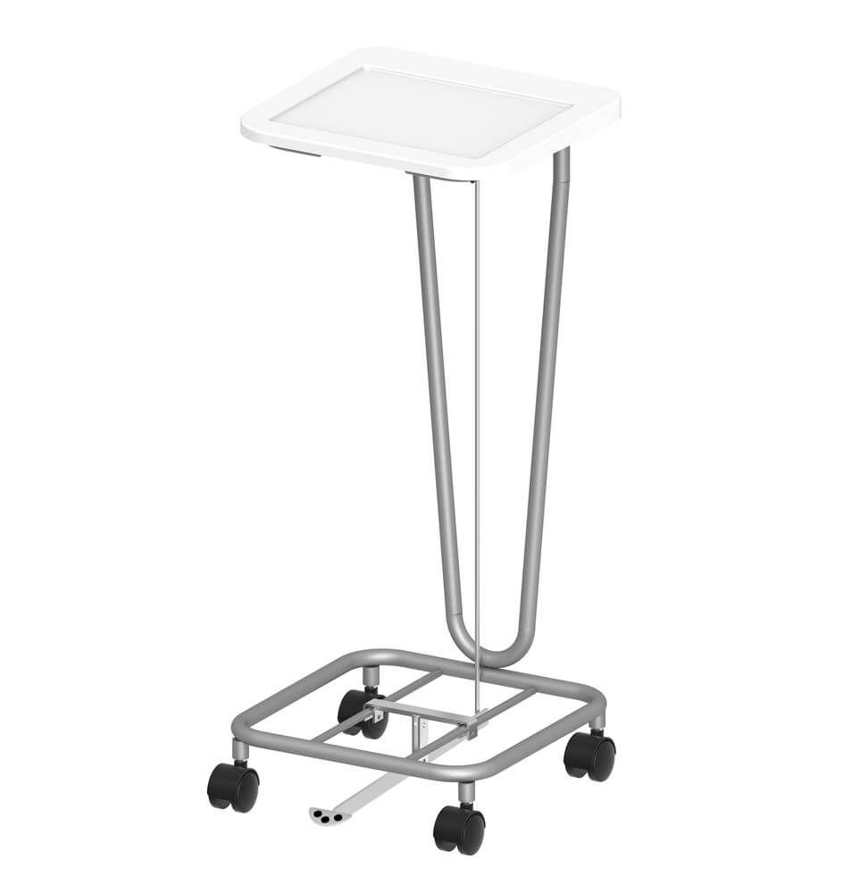 Picco Novo 60/l Set Abfalls. rostfrei m. Deckel, Tretvorr. u. leitf. Rollen