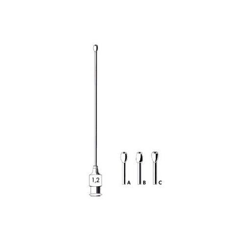 ACUFIRM Knopfkanüle Gr.2 1,5x80mm gerade AP 6 m. Spitzenolive B Luer-Lock