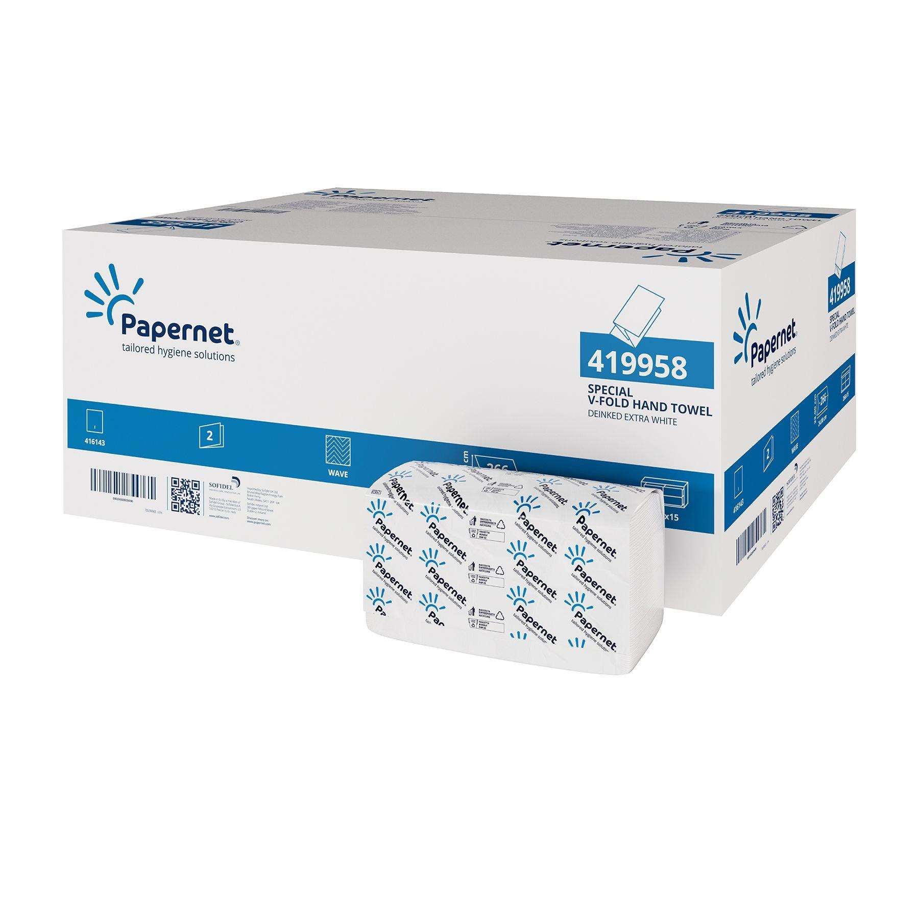 WERRA PAPIER WERNSHAUSEN GMBH Papernet Special Handtücher m. V-Falz PK 15x266St, 2-lg, 24x23cm, extra weiß