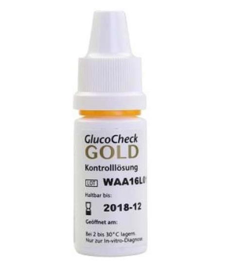 GlucoCheck Gold Kontrolllösung mittel 1x4 ml