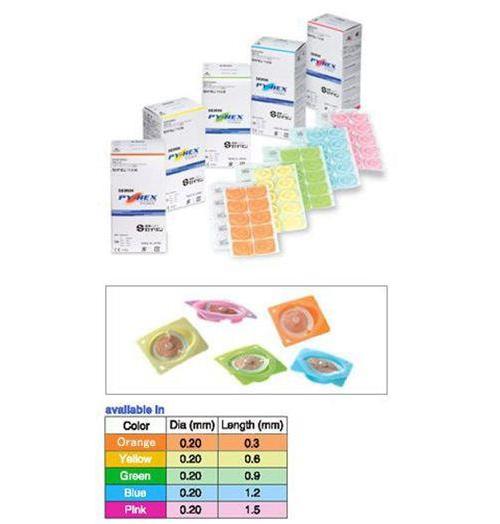 Seirin New Pyonex Dauernadel AP 100 0,20x0,60mm, gelb