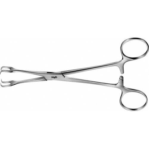 Gewebe-Fasszange LAHEY, gerade 155mm 2x2 Zinken, mit Sperre