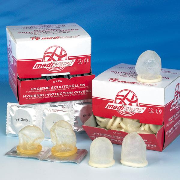Mediware Ultraschall-Schutzhüllen AP 500 32mm Ø, Latex, leicht gepudert