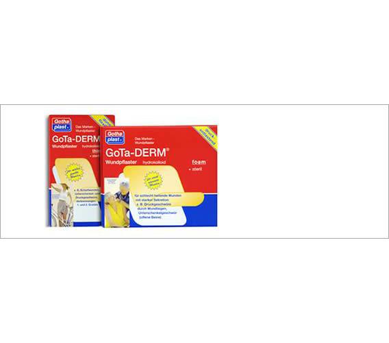 GOTHAPLAST GoTa-Derm foam 10cmx10cm AP 10 hydrokolloides Wundpflaster