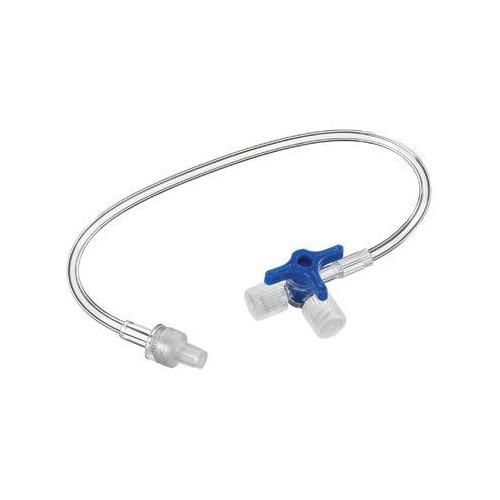 Discofix Dreiwegehahn blau AP 50 steril mit 10cm Schlauch