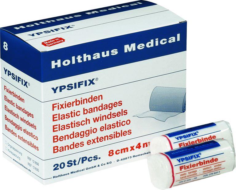 HOLTHAUS Ypsifix 8cm x 4m AP 20 elast. Fixierbinde, weiß