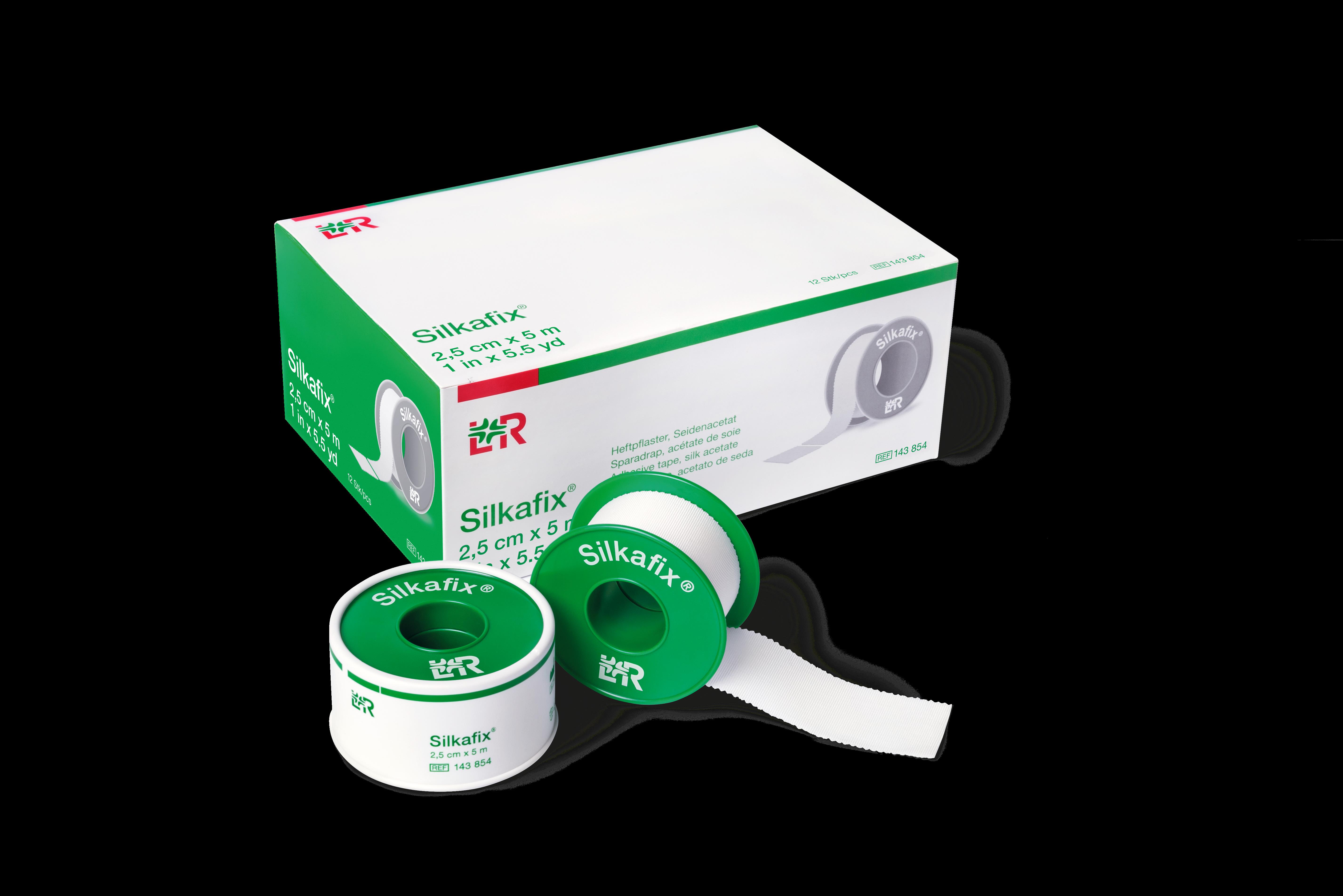 Silkafix Heftpflaster 1,25cmx5m, Schutzring
