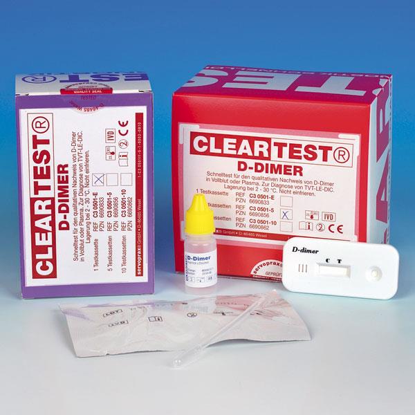 servoprax GmbH Cleartest D-Dimer Schnelltest f.d.qual. AP 10 Nachweis von D-Dimer in Vollblut - Bild 3