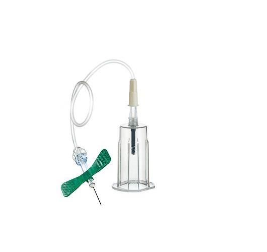 ROLF GREINER BIOCHEMICA Vacuette Sicherheitsblutentnahmeset 21G PK 35 + Halter,grün, steril 19cm Schlauch