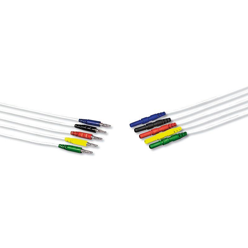 GVB GELIMED EEG-Kabel Silber 100cm AP 10 2mm Ag Büschel auf 1,5mm TP blau