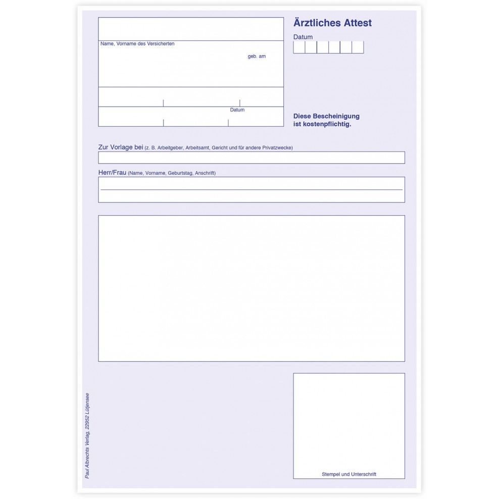 Ärztliches Attest