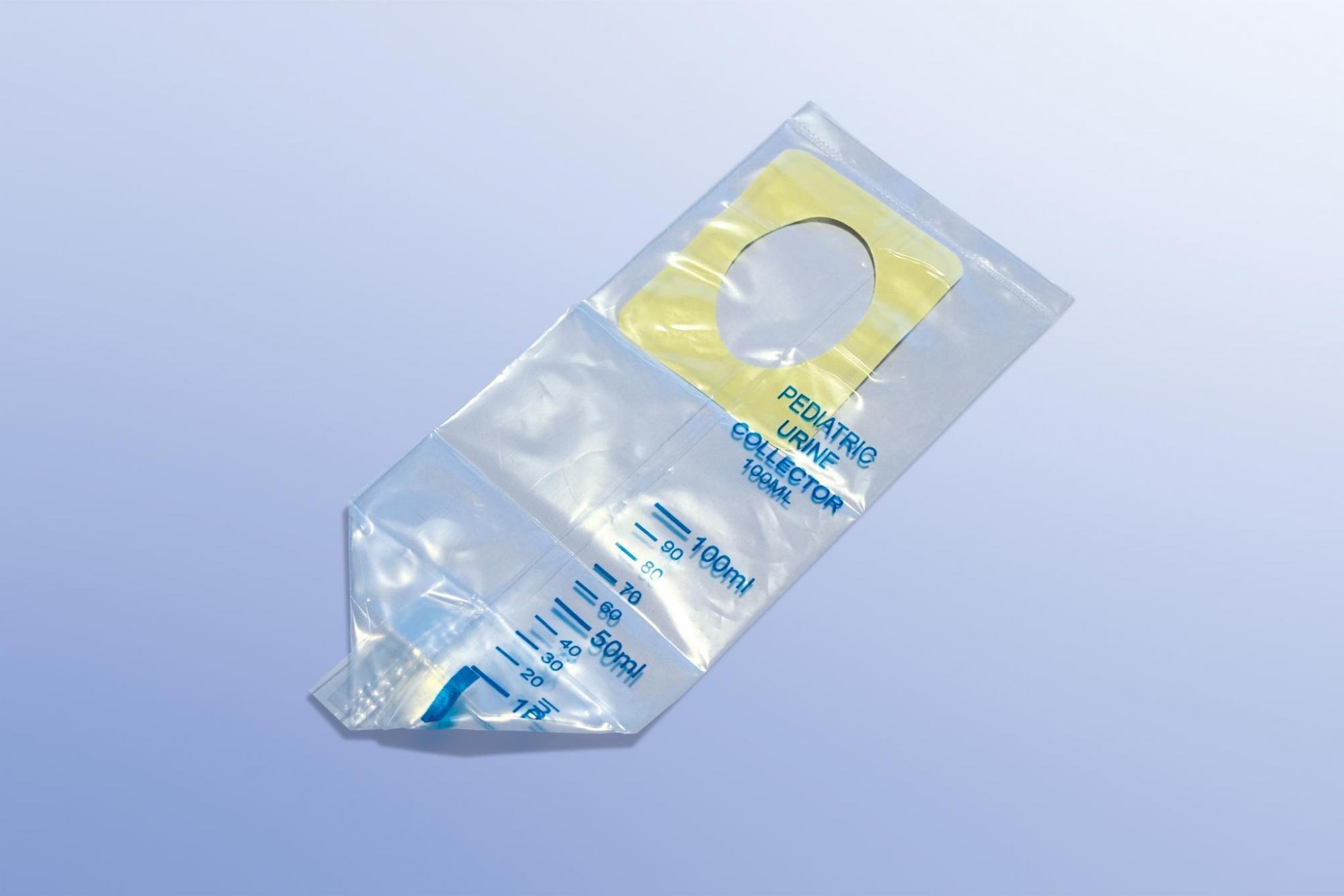 Urinbeutel für Kinder z. Ankleben AP 100 100ml,unst. ohne Ablauf