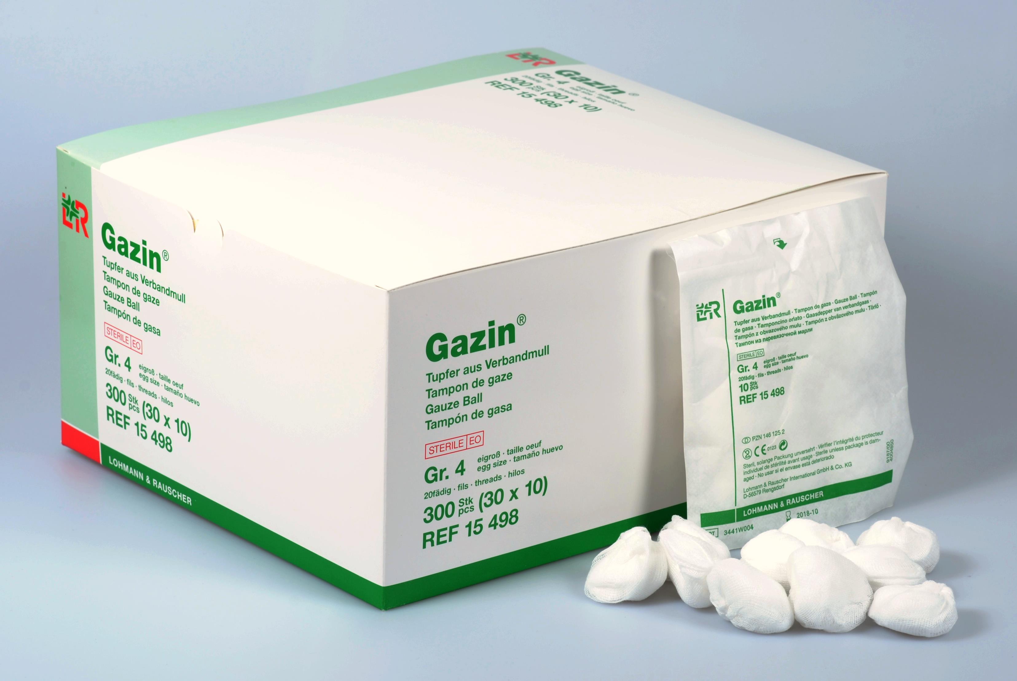 Lohmann & Rauscher International GmbH & Co. KG Gazin Tupfer aus Verbandmull steril Gr.4, eigross, 20fdg, 300 Stk