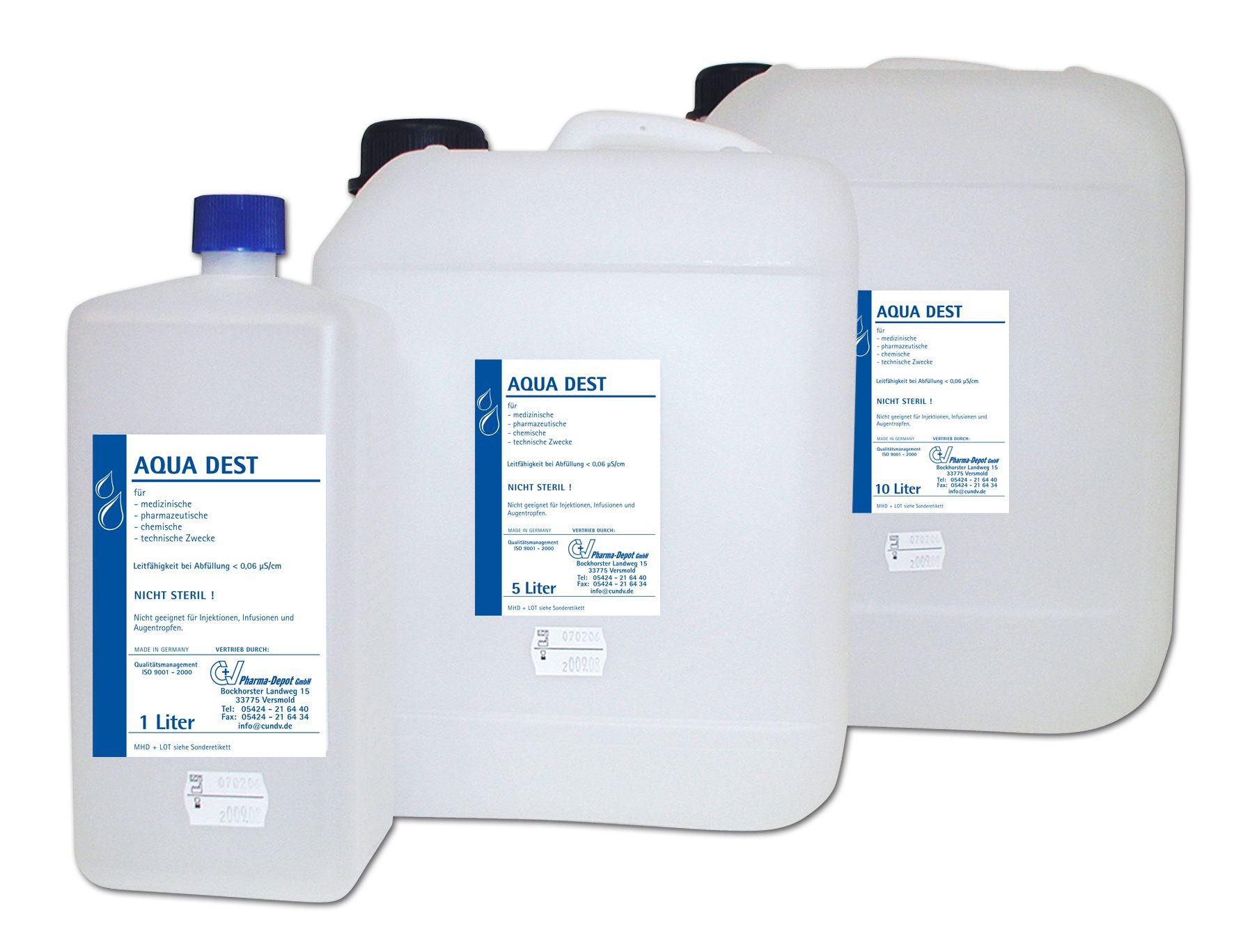 C+V PHARMA DEPOT GMBH Aqua Dest 5 Liter Laborwasser