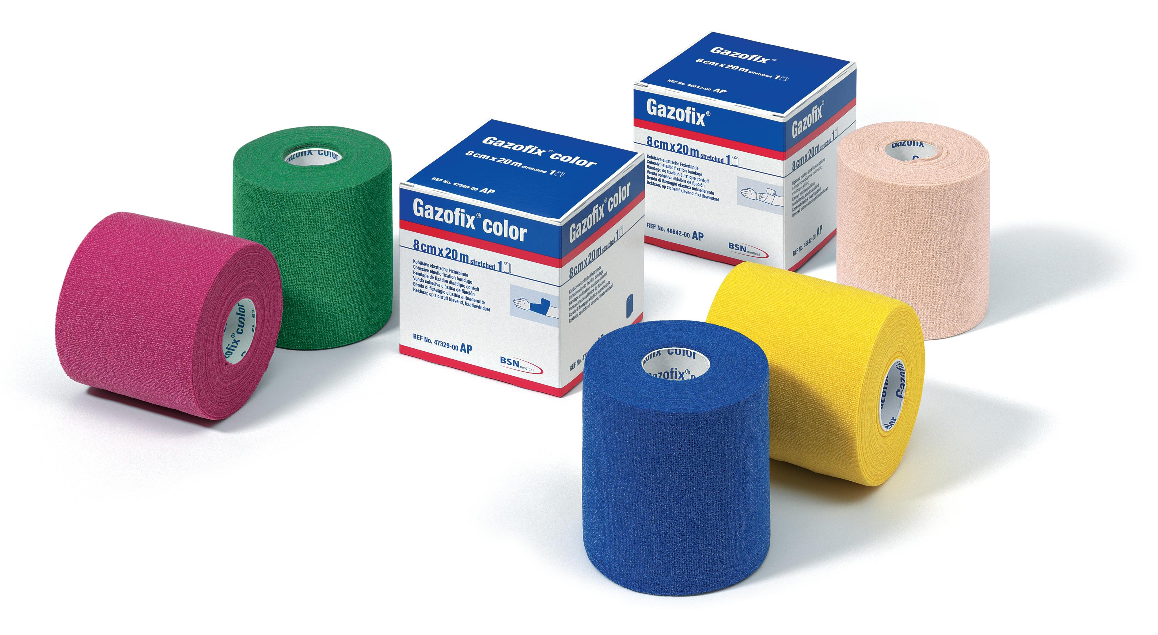 Gazofix color latexfrei 8cm x 20m blau AP 6 kohäsive elast. Fixierbinde