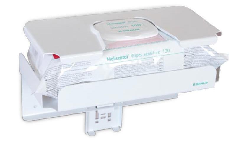 B. Braun Flowpack Wandhalterung Aluminium, weiß eloxiert