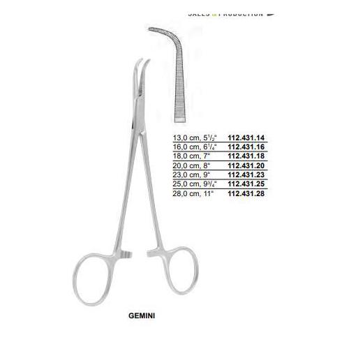 Arterienklemme Gemini 20,0cm, gebogen