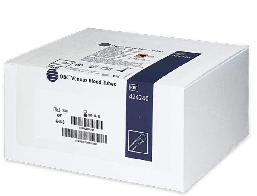 QBC Glaskapillare venös AP 100 blau