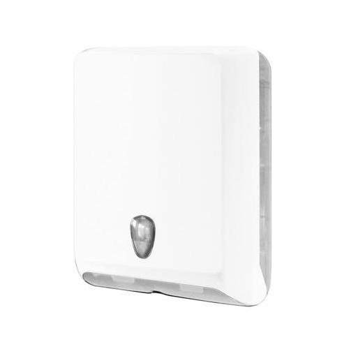 Falthandtuchspender weiß Kunststoff, H 40 x B 29 x T 13 cm