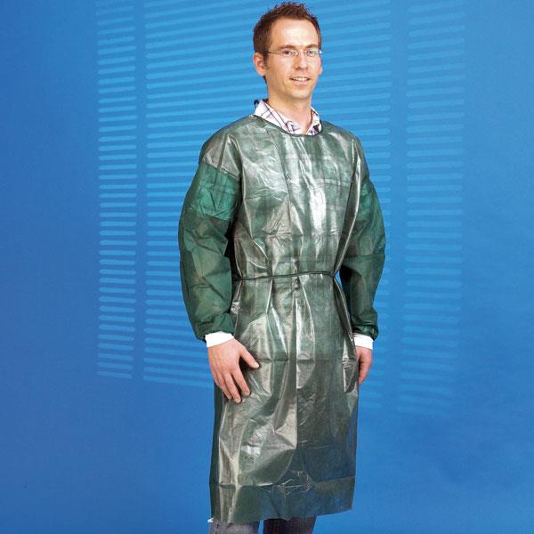 Mediware Einmalkittel m. Ärmelbund AP 10 weiß, wasserfest, Non-Woven