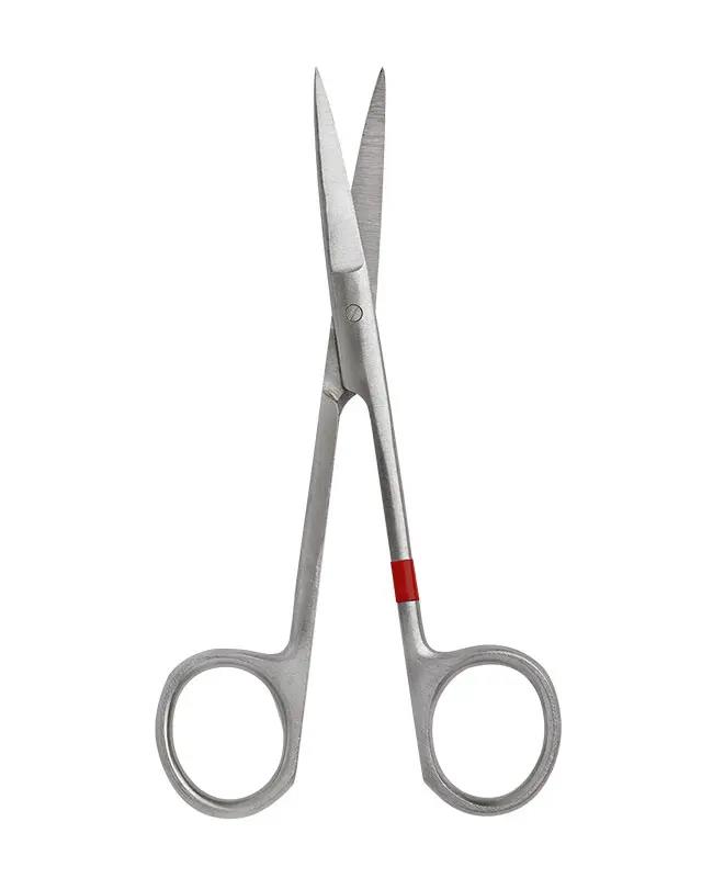 Einmal Irisschere 11,0cm gebogen PK 25 steril, spitz/spitz