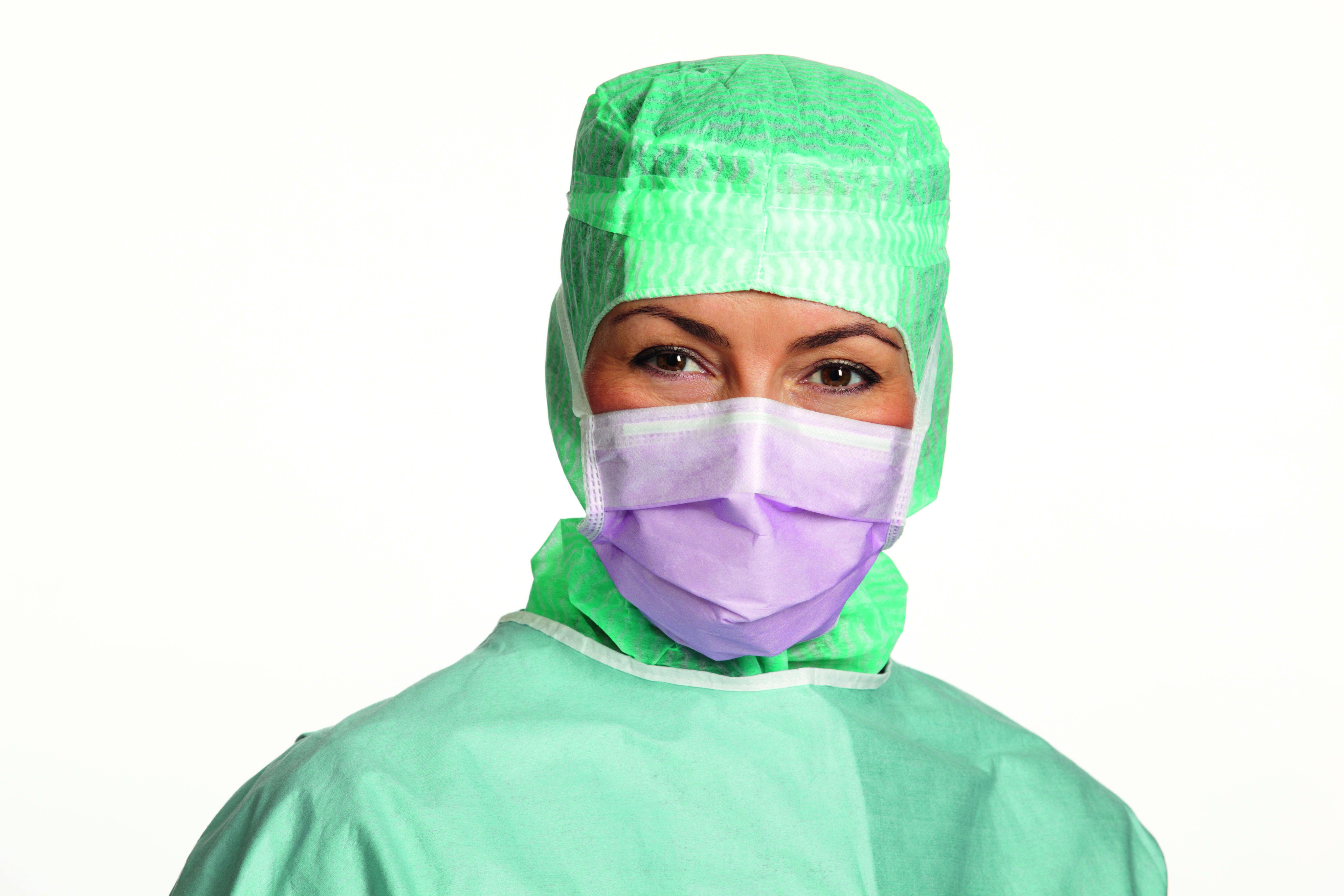 Barrier OP-Maske Laser Plum violett AP 10x50 speziell f. d. Laserchirurgie