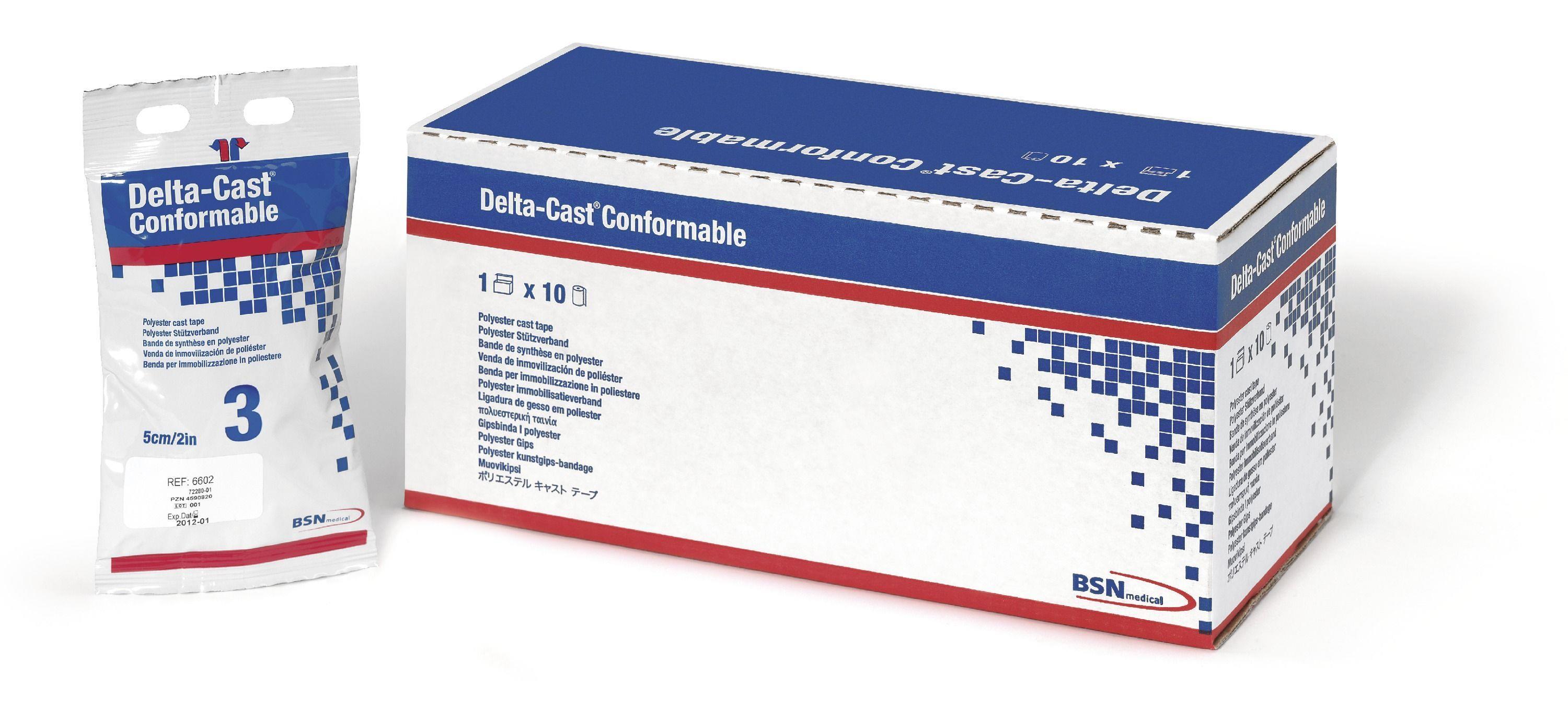 Delta-Cast Conformable blau AP 10 5,0cm x 3,6m synth.Stützverb