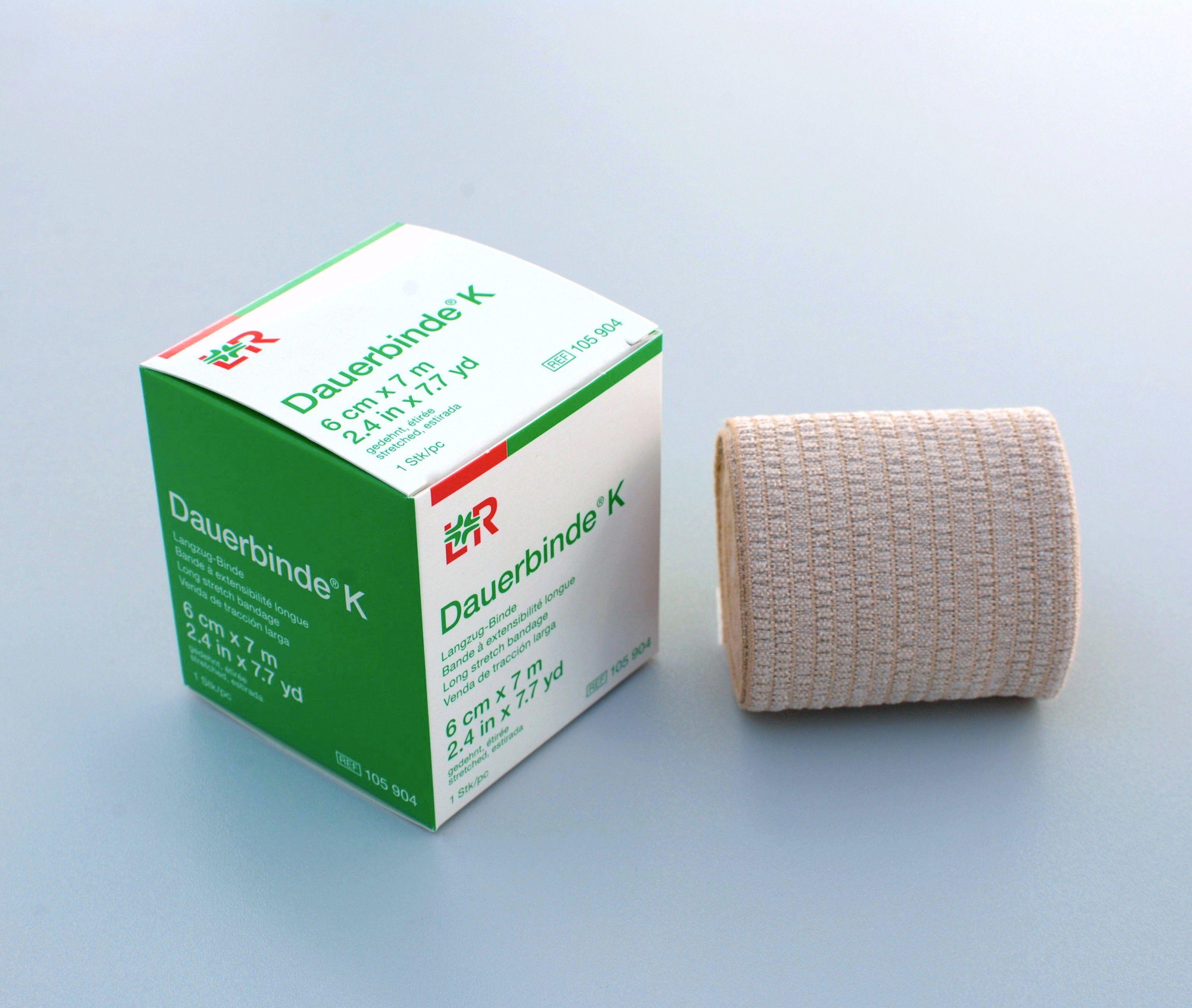 Dauerbinde K Langzugbinde 6cmx7m, einzeln verpackt