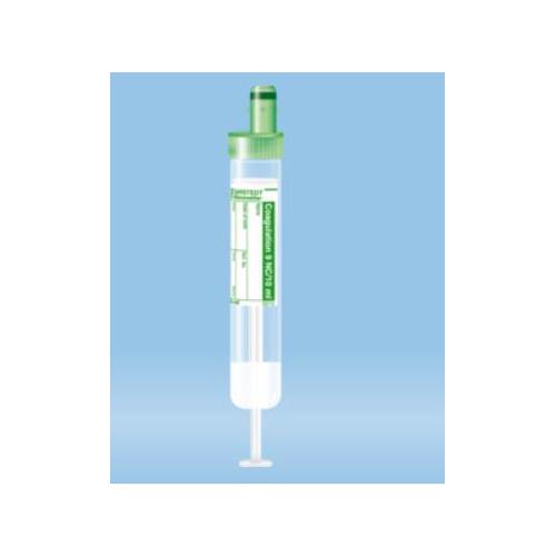 S-Monovette Citrat 3,2% 10ml AP 50 92x16mm grün m. Etikett