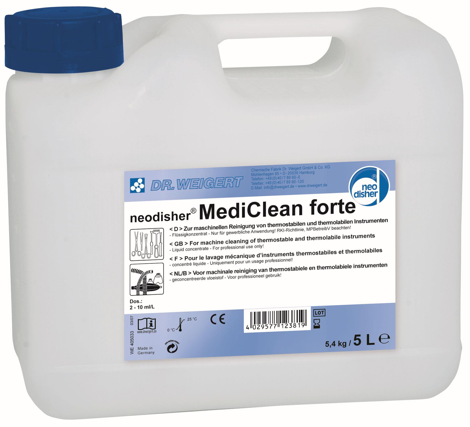 DR.WEIGERT Neodisher Mediclean Forte 5Ltr. alkalischer Universalreiniger, flüssig