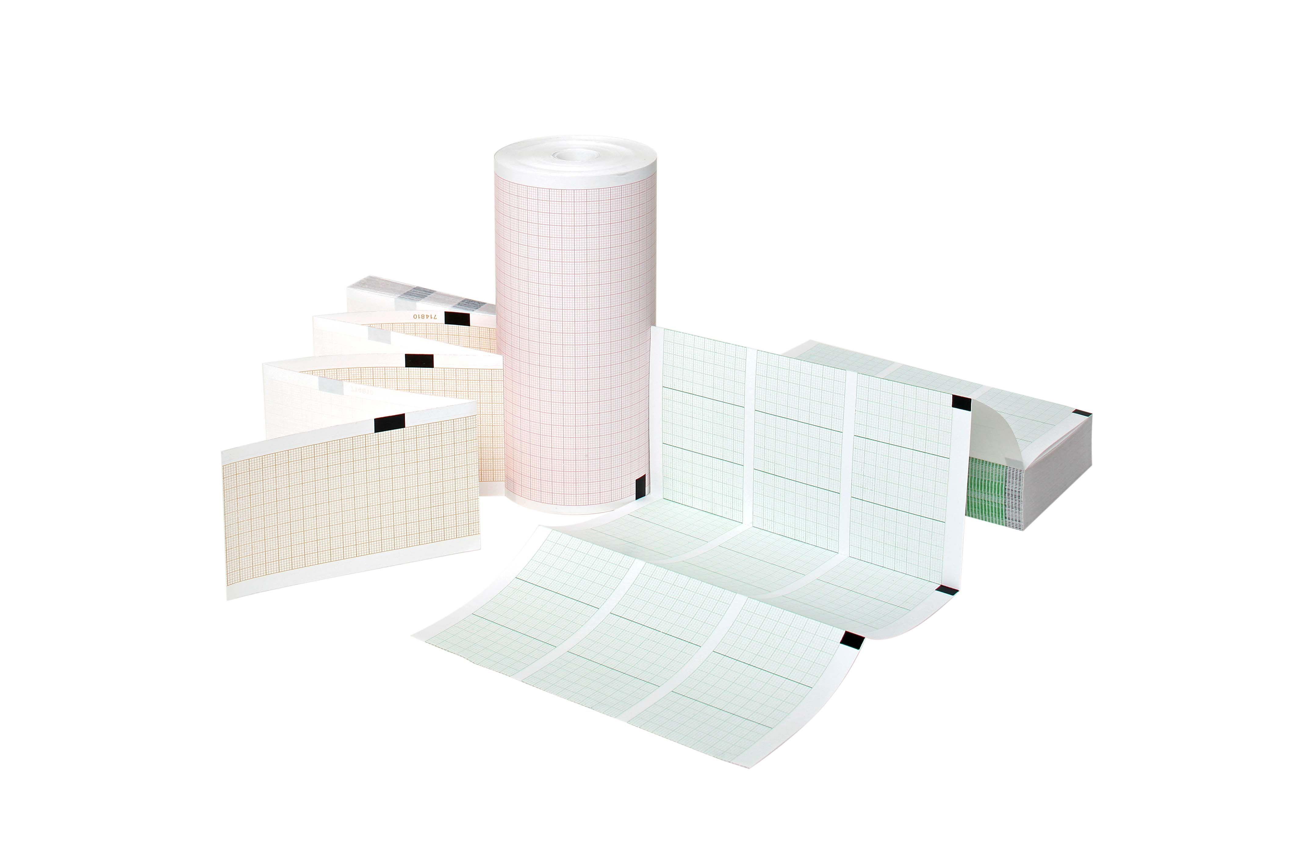 CTG-Papier 130mm Faltlage AP 10 à 250 Bl. Medical Bistos BT300