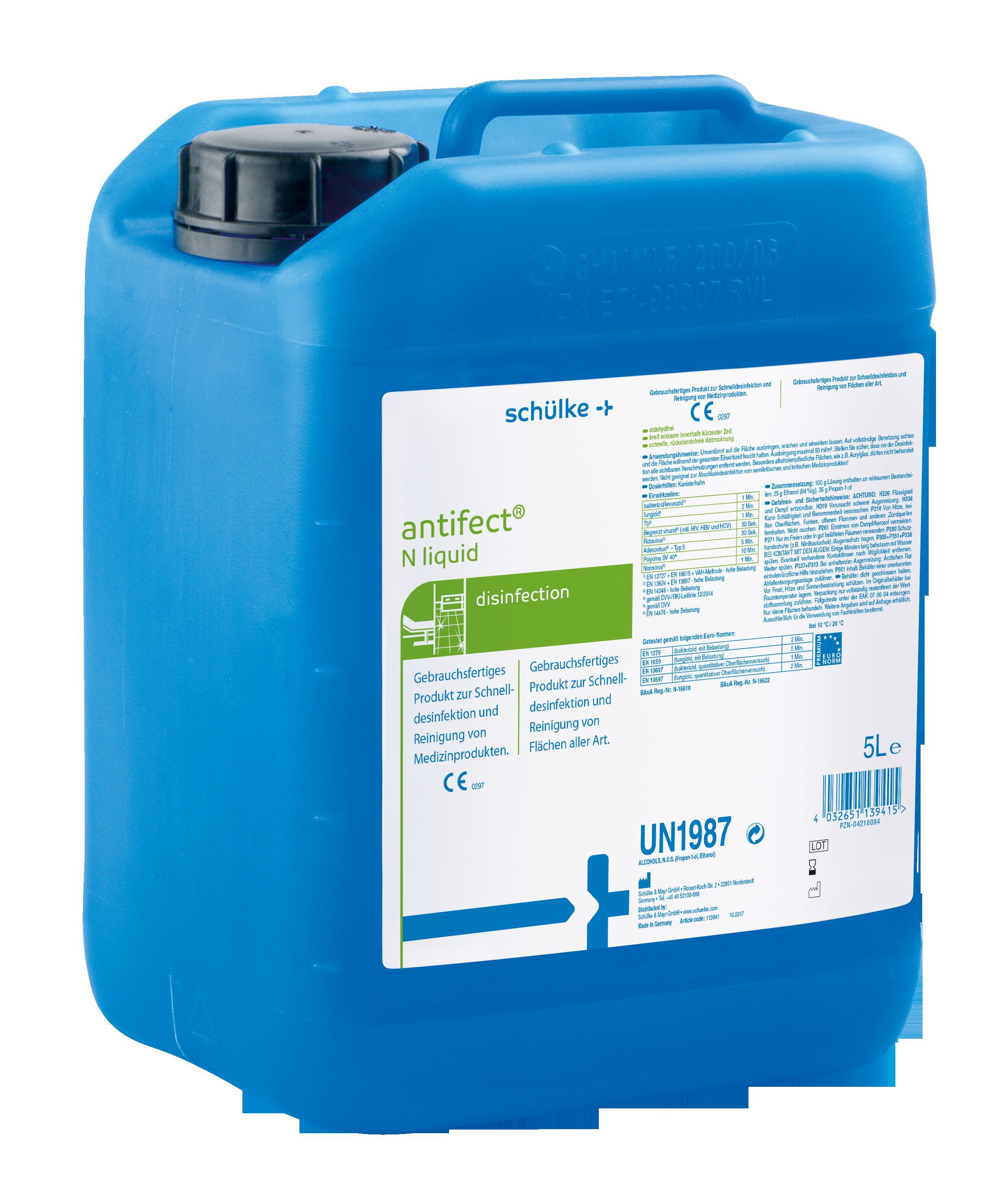 SCHÜLKE & MAYR GMBH Antifect N Liquid 5L Inventar-Schnelldesinfektion
