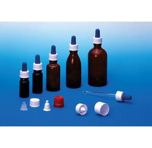 HECHT Pipettenmontur für Tropfflasche 5 ml AP100 Schraubkappe;Saughütchen, Glaspip