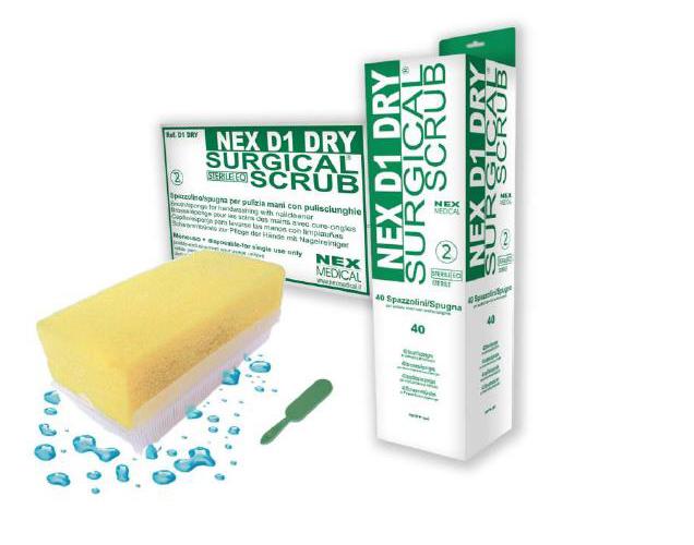 Nex Medical Einmal-Handwaschbürste PK 40 einzeln steril